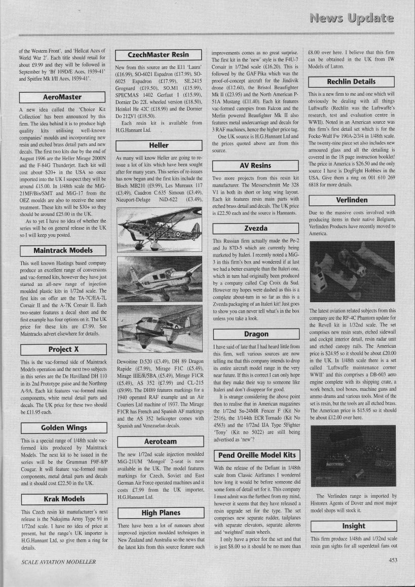 Scale Aviation Modeller International 1996-08